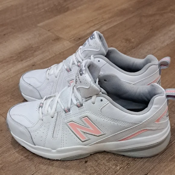 New Balance 608 White with Pink Accents - Picture 12 of 15